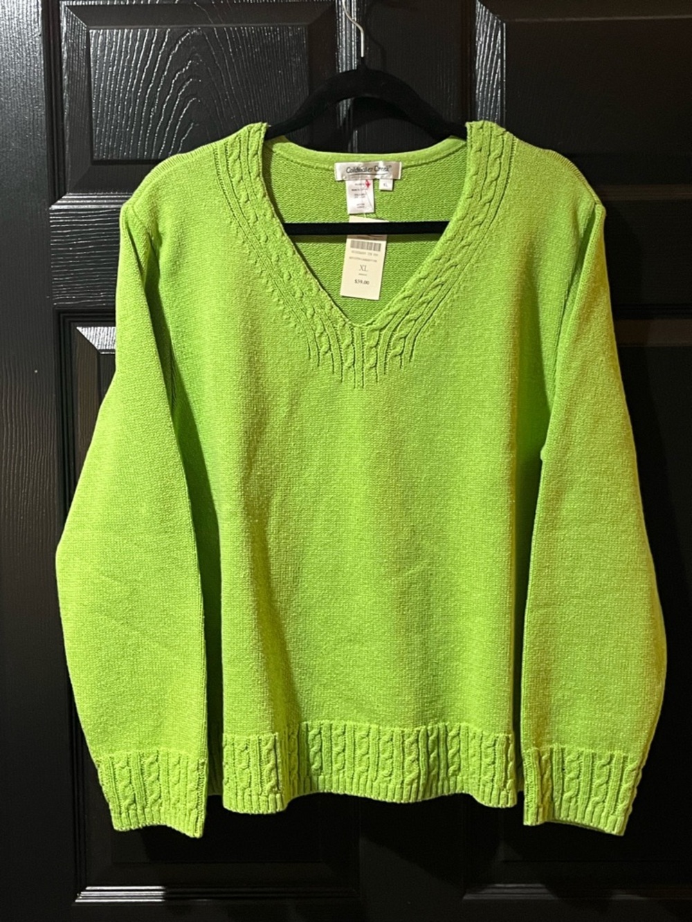 NEW Talbots Lime Green V Neck Sweater NWT